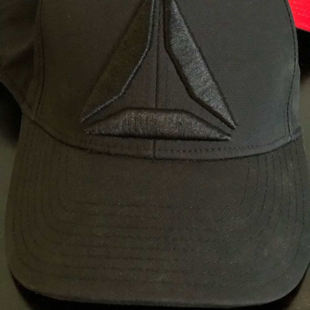 Black Reebok stretch fit hat